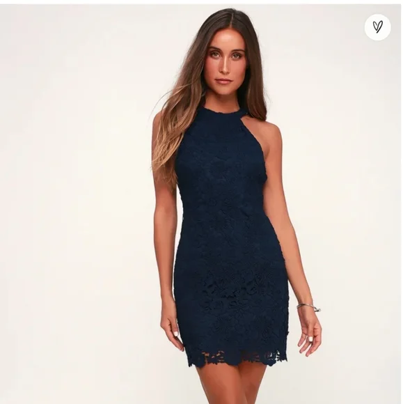 Lulus | Dresses | Lulus Blue Lace Mini Love Poem Dress Size S | Poshmark